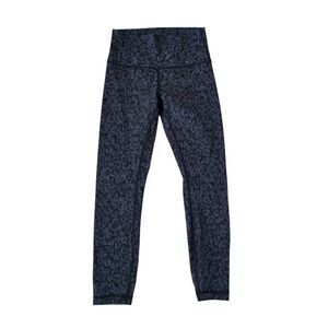 Lululemon Wunder Under Crop Leggings Women's 6 Black Gray High Rise Athleisure